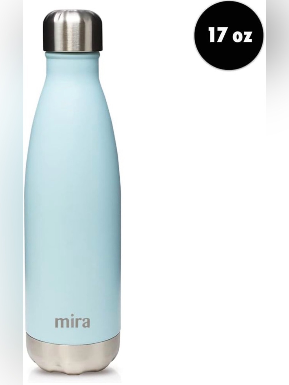 Mira Stainless Steel 17oz Insulated Bottle - Light Blue